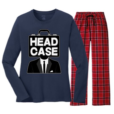 Funny Head Case Man Women's Long Sleeve Flannel Pajama Set 