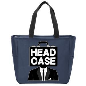 Funny Head Case Man Zip Tote Bag