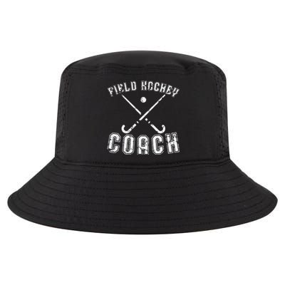 Field Hockey Coach Gifts Distressed Field Hockey Coach Cool Comfort Performance Bucket Hat