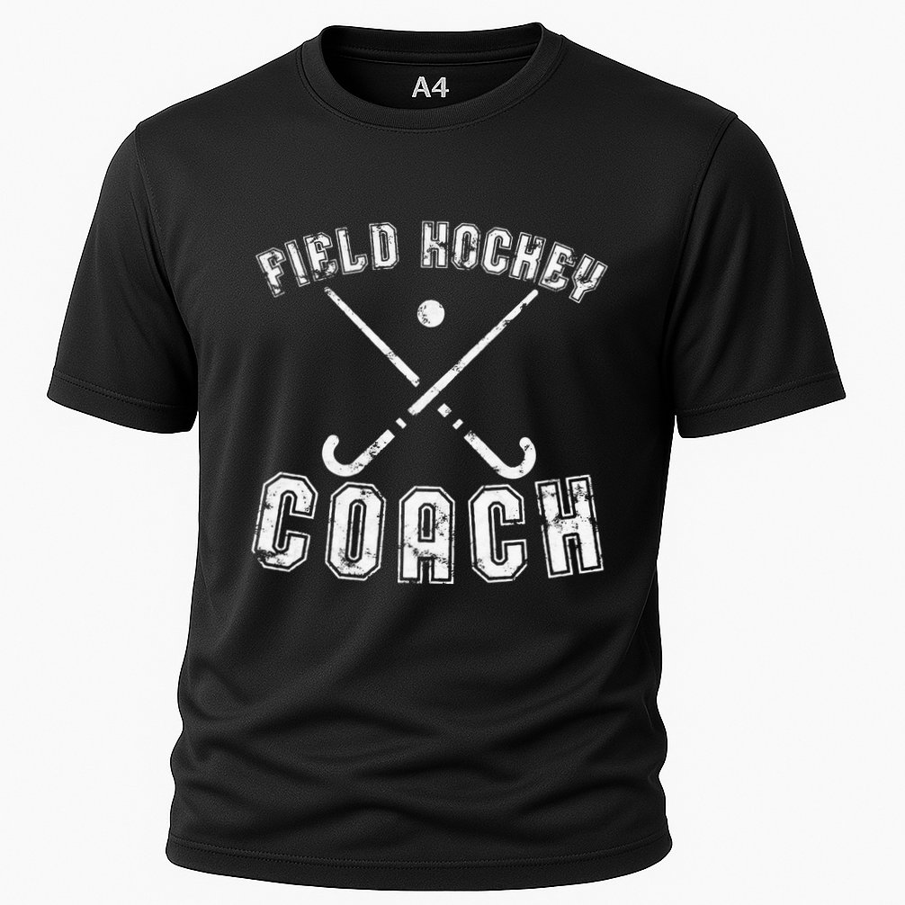 Field Hockey Coach Gifts Distressed Field Hockey Coach Cooling Performance Crew T-Shirt