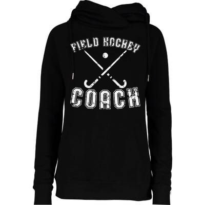 Field Hockey Coach Gifts Distressed Field Hockey Coach Womens Funnel Neck Pullover Hood