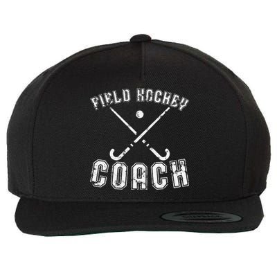 Field Hockey Coach Gifts Distressed Field Hockey Coach Wool Snapback Cap