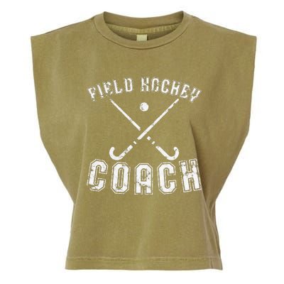 Field Hockey Coach Gifts Distressed Field Hockey Coach Garment-Dyed Women's Muscle Tee