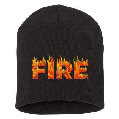 FIRE HALLOWEEN COSTUME FIRE AND ICE MATCHING COUPLES Short Acrylic Beanie