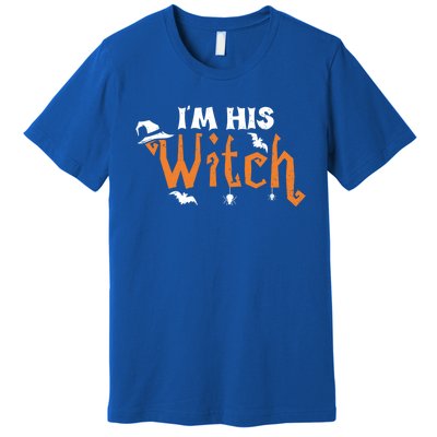 Funny Halloween Couple: Im His Witch Gift Premium T-Shirt