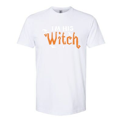 Funny Halloween Couple: Im His Witch Gift Softstyle® CVC T-Shirt