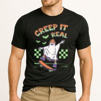 Funny Halloween Creep It Real Skater Skateboarding Ghost Cooling Performance Crew T-Shirt