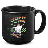 Funny Halloween Creep It Real Skater Skateboarding Ghost 15oz Campfire Ceramic Mug
