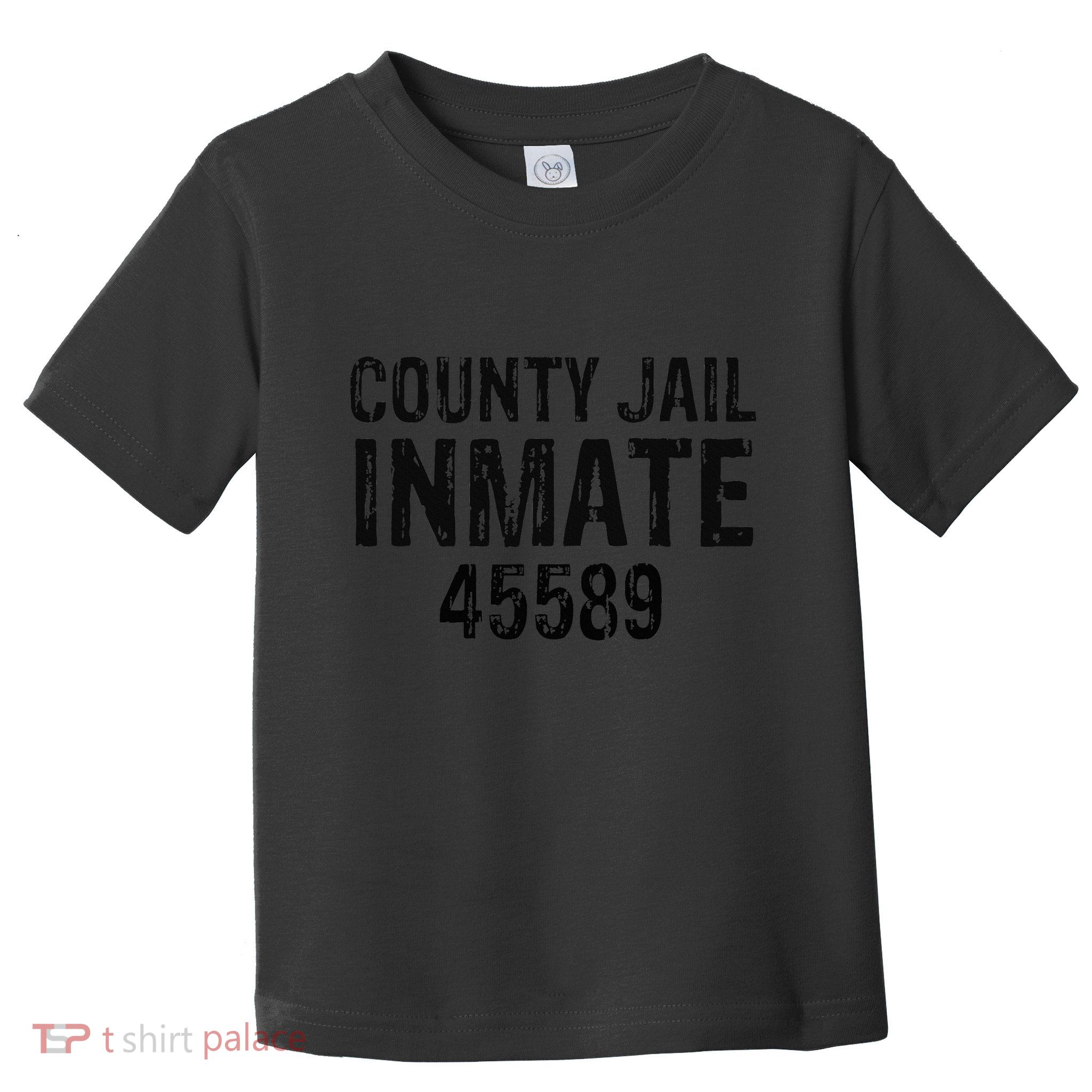 funyn Halloween County Jail Inmate Prisoner Costume Party Toddler T-Shirt