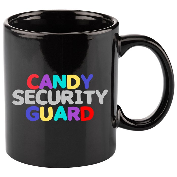 Funny Halloween, Cute Halloween, Candy Security Guard 11oz C Handle Ceramic Mug