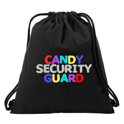 Funny Halloween, Cute Halloween, Candy Security Guard Drawstring Bag