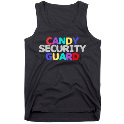 Funny Halloween, Cute Halloween, Candy Security Guard Tank Top