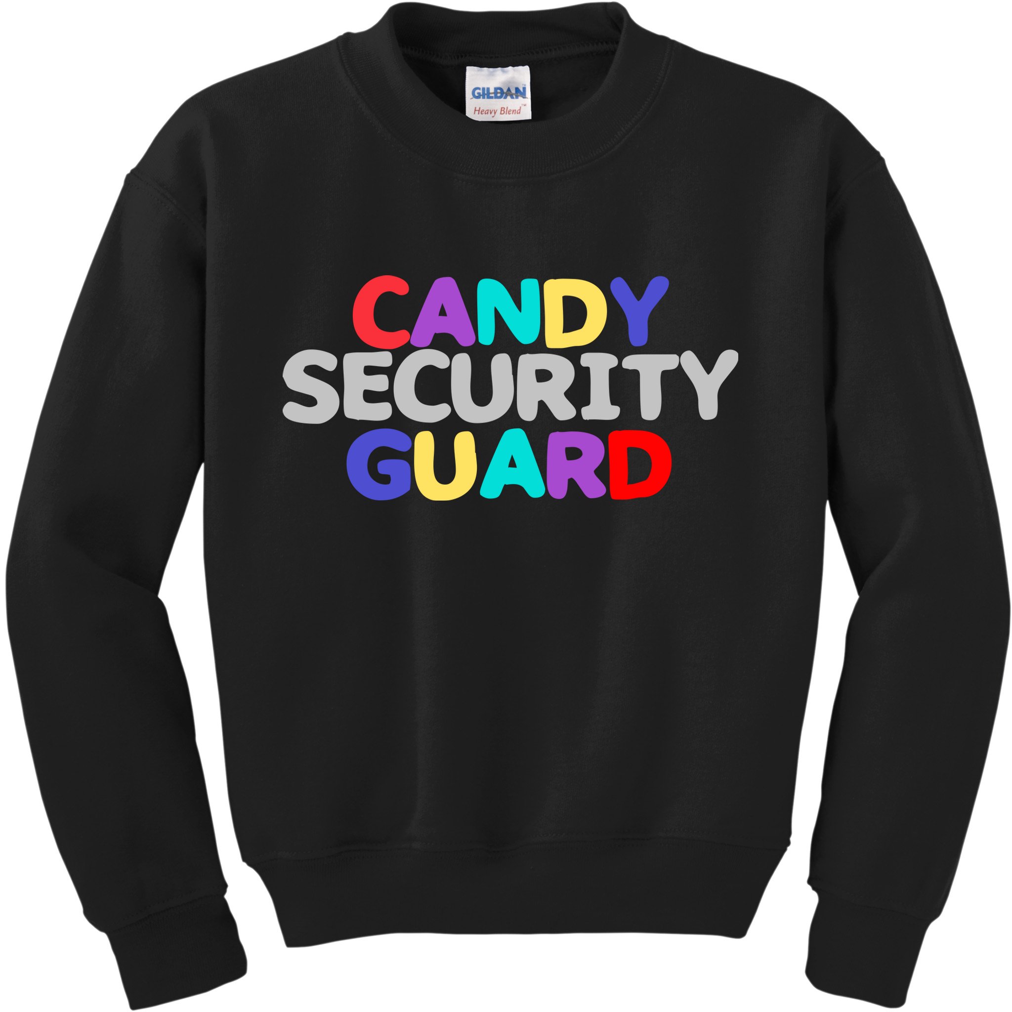 Funny Halloween, Cute Halloween, Candy Security Guard Kids Sweatshirt