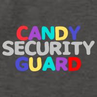 Funny Halloween, Cute Halloween, Candy Security Guard Vector Backpack