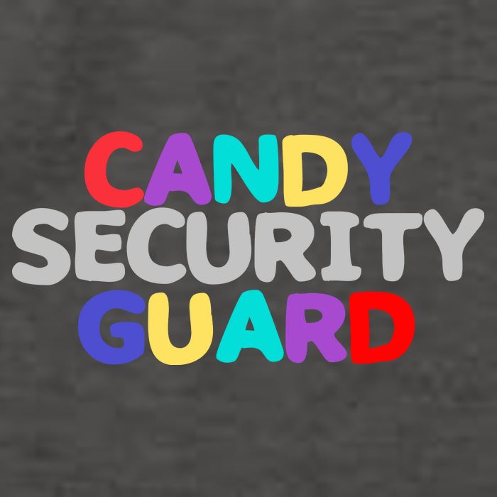 Funny Halloween, Cute Halloween, Candy Security Guard Vector Backpack