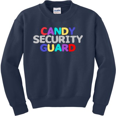 Funny Halloween, Cute Halloween, Candy Security Guard Kids Sweatshirt