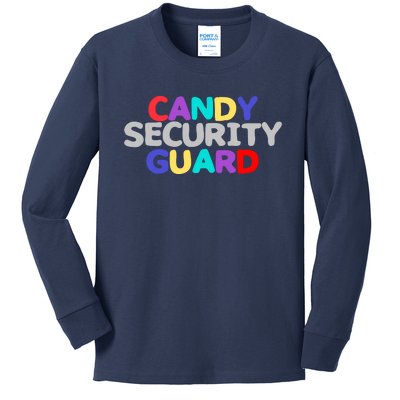 Funny Halloween, Cute Halloween, Candy Security Guard Kids Long Sleeve Shirt