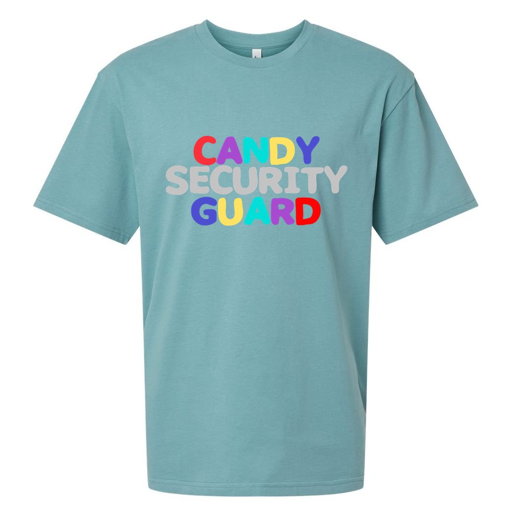 Funny Halloween, Cute Halloween, Candy Security Guard Sueded Cloud Jersey T-Shirt