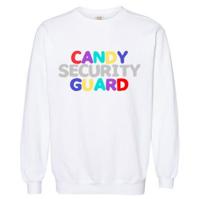 Funny Halloween, Cute Halloween, Candy Security Guard Garment-Dyed Sweatshirt