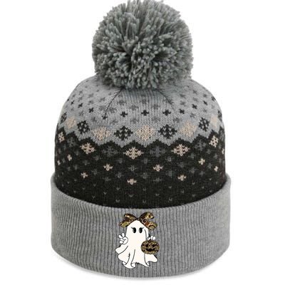 Funny Halloween Camouflage Camo Ghost Hello Hunting Season The Baniff Cuffed Pom Beanie