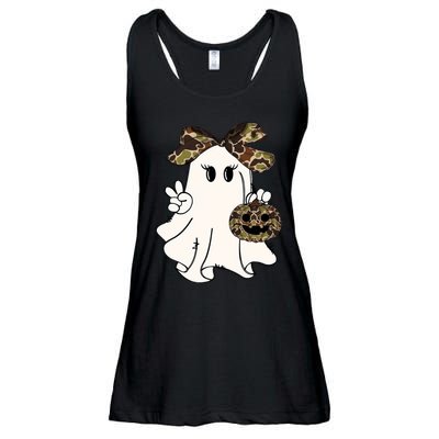 Funny Halloween Camouflage Camo Ghost Hello Hunting Season Ladies Essential Flowy Tank