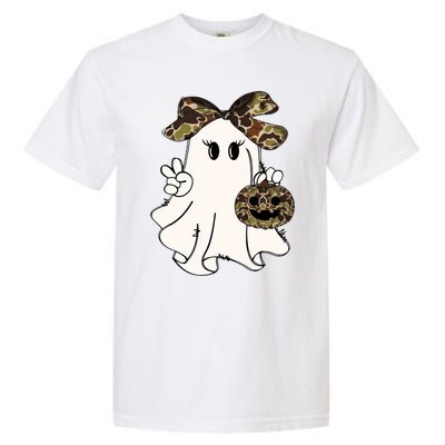 Funny Halloween Camouflage Camo Ghost Hello Hunting Season Garment-Dyed Heavyweight T-Shirt