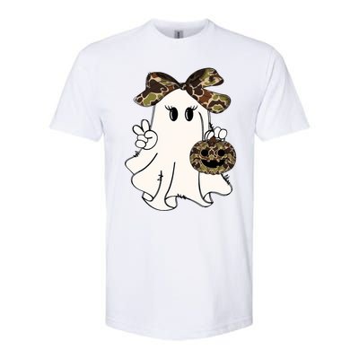 Funny Halloween Camouflage Camo Ghost Hello Hunting Season Softstyle CVC T-Shirt