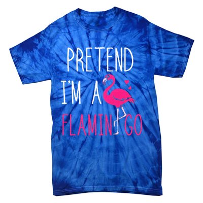 Flamingo Halloween Costume Pretend IM A Flamingo Pink Tie-Dye T-Shirt