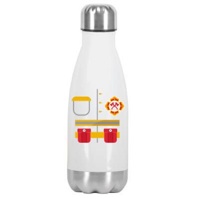 Fire Halloween Costume Firefighter Easy Lazy Costume Gift Stainless Steel Insulated Water Bottle