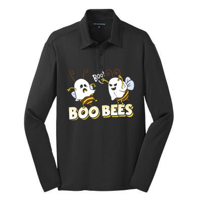 Funny Halloween Costume Boo Bees Party Funny Gift Silk Touch Performance Long Sleeve Polo