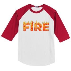 FIRE HALLOWEEN COSTUME FIRE AND ICE MATCHING COUPLES Kids Colorblock Raglan Jersey