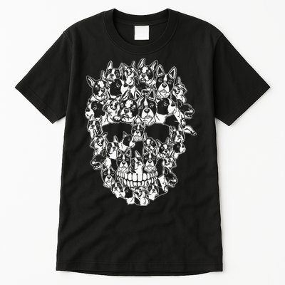 Funny Halloween Costume Skull Boston Terrier Dog Lover Tall T-Shirt