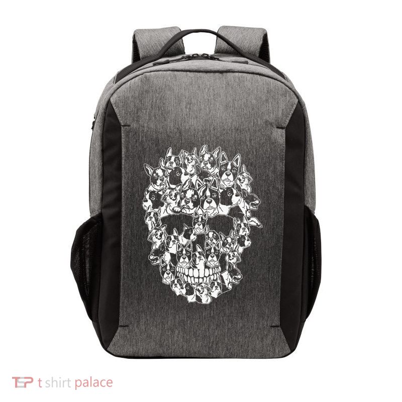 Funny Halloween Costume Skull Boston Terrier Dog Lover Vector Backpack