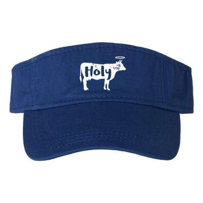 Funny Holy Cow Dairy Farming Gift Valucap Bio-Washed Visor