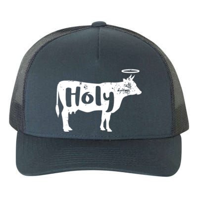 Funny Holy Cow Dairy Farming Gift Yupoong Adult 5-Panel Trucker Hat