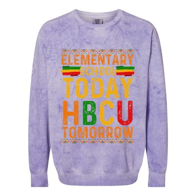 Future Hbcu College Elementary School Today Hbcu Tomorrow Colorblast Crewneck Sweatshirt