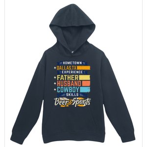 Father Husband Cowboy Beer Sports Dallas TX Dad Fathers Day Urban Pullover Hoodie