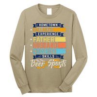 Father Husband Cowboy Beer Sports Dallas TX Dad Fathers Day Long Sleeve Shirt