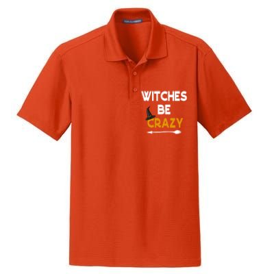 Funny Halloween Couples Costume Witches Be Crazy Gift Dry Zone Grid Polo