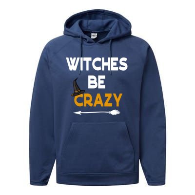 Funny Halloween Couples Costume Witches Be Crazy Gift Performance Fleece Hoodie