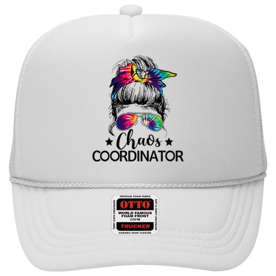 Funny Humor Chaos Coordinator Messy Bun Teachers Boss Women Trucker Hat
