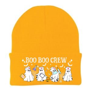 Funny Halloween Cute Boo Boo Crew Nurse Ghost Gift Knit Cap Winter Beanie