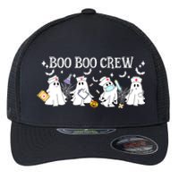 Funny Halloween Cute Boo Boo Crew Nurse Ghost Gift Flexfit Unipanel Trucker Cap