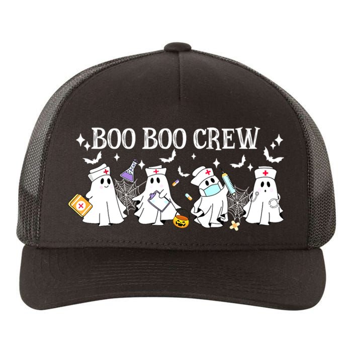 Funny Halloween Cute Boo Boo Crew Nurse Ghost Gift Yupoong Adult 5-Panel Trucker Hat