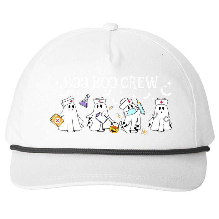 Funny Halloween Cute Boo Boo Crew Nurse Ghost Gift Snapback Five-Panel Rope Hat