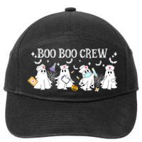 Funny Halloween Cute Boo Boo Crew Nurse Ghost Gift 7-Panel Snapback Hat