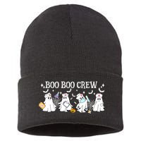 Funny Halloween Cute Boo Boo Crew Nurse Ghost Gift Sustainable Knit Beanie