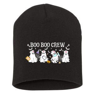 Funny Halloween Cute Boo Boo Crew Nurse Ghost Gift Short Acrylic Beanie