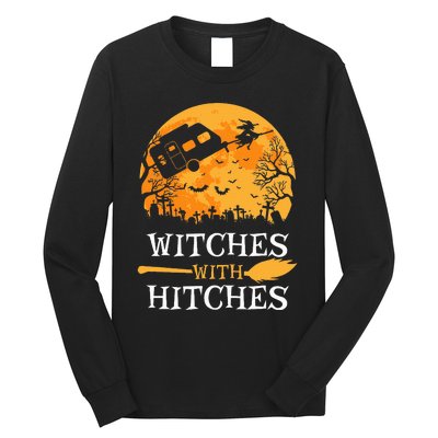 Funny Halloween Camping Gift for Witch Lovers Long Sleeve Shirt