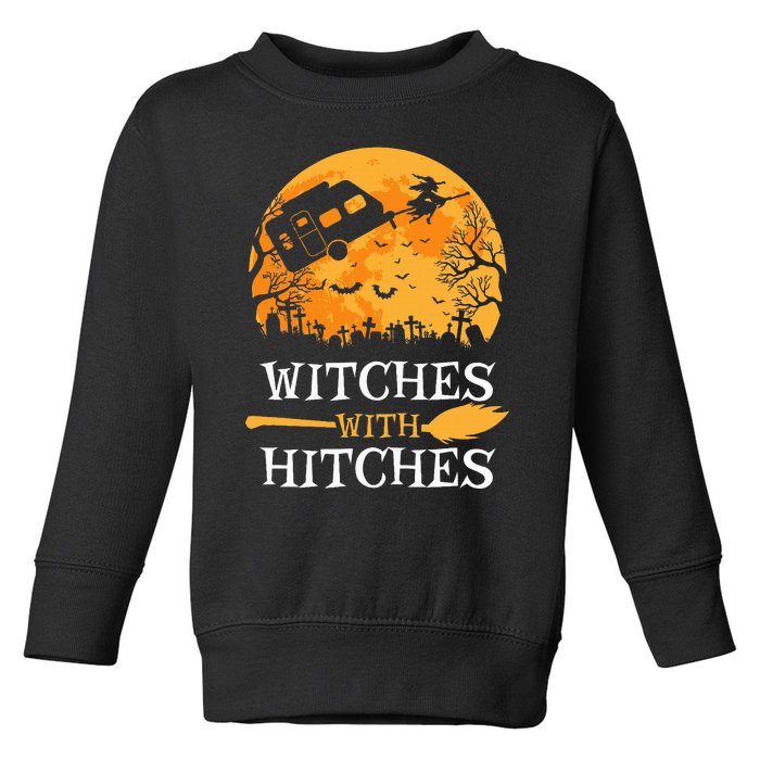 Funny Halloween Camping Gift for Witch Lovers Toddler Sweatshirt